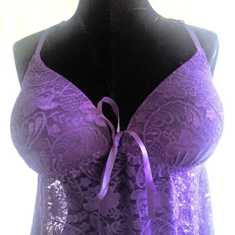 Precious Purple Lace Slip Women's size Large